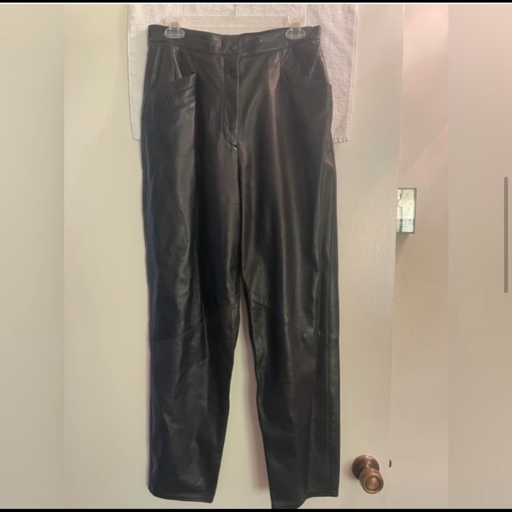 Black Vakko Leather Pants - Picture 5 of 5
